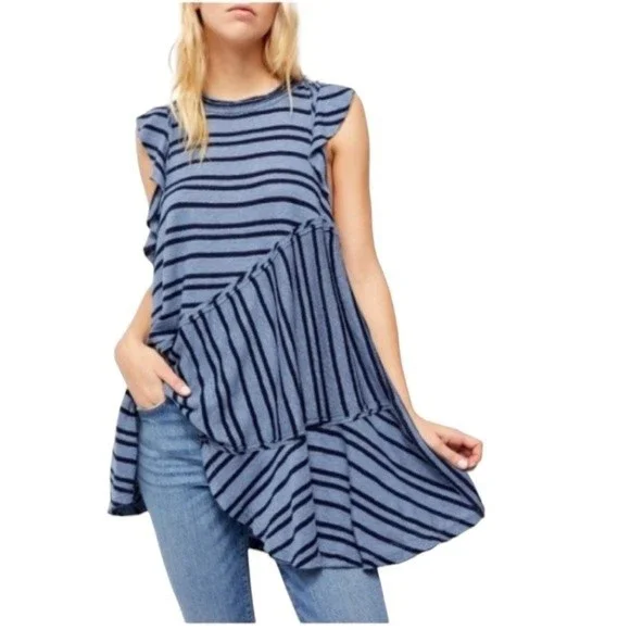 free people striped linen dress Hello Lovely Striped Midi Dress